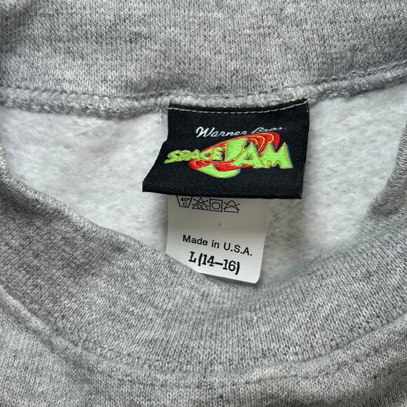 Vintage 1996 Space Jam Crewneck Sweatshirt Warner Bros Movie Promo USA Rare - Picture 14 of 14